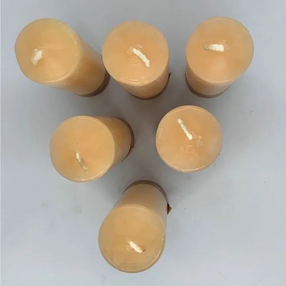 Limited Edition Pale Pink Beige Beeswax Blend Candles Pack of 6 14.5cm x 3.8cm - Picture 2 of 6